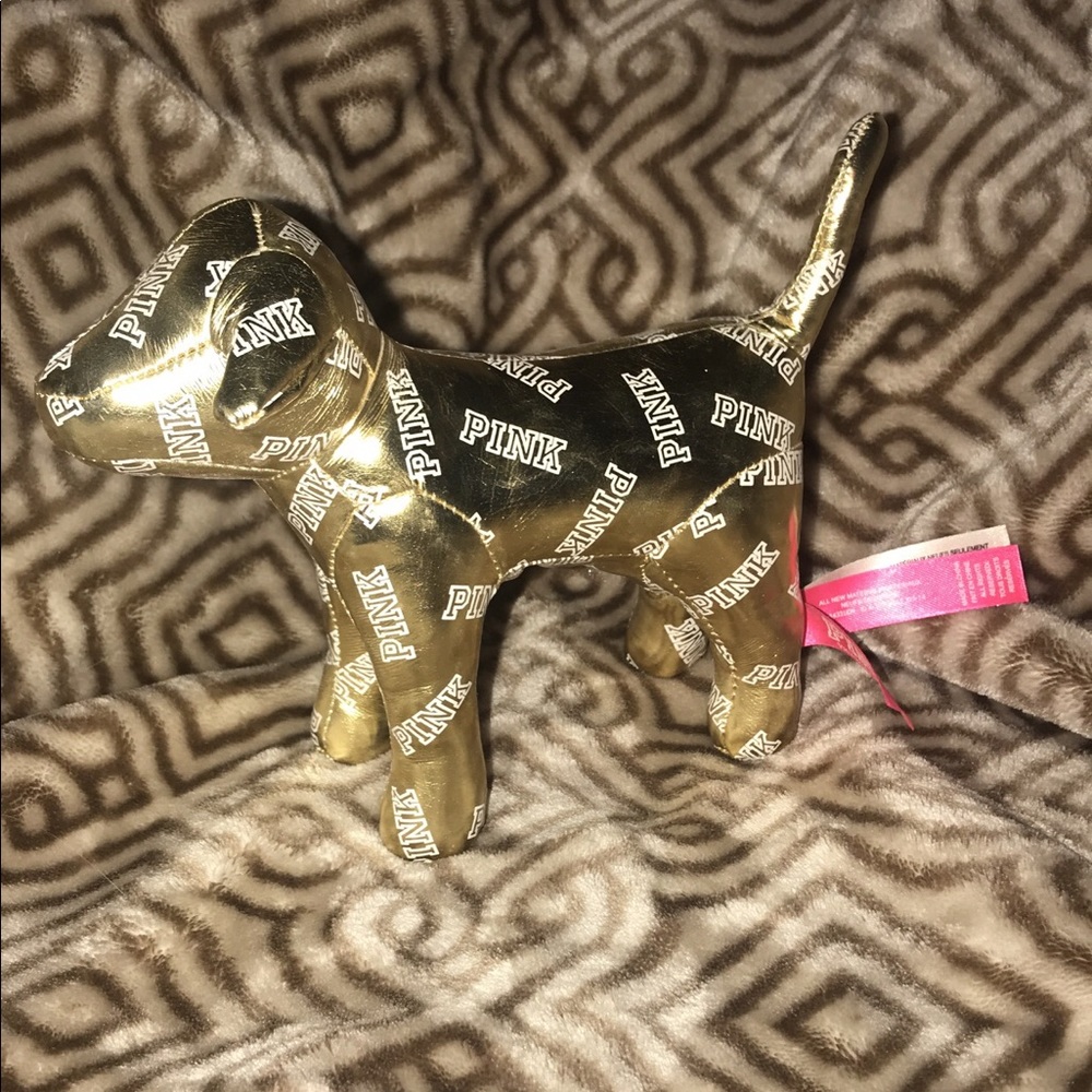 Gold and White PINK Dog